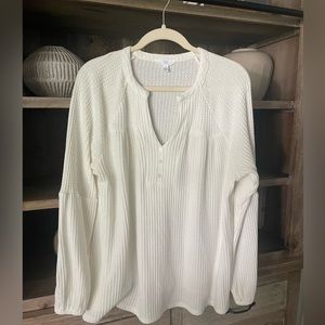 Time and Tru cream top size Large